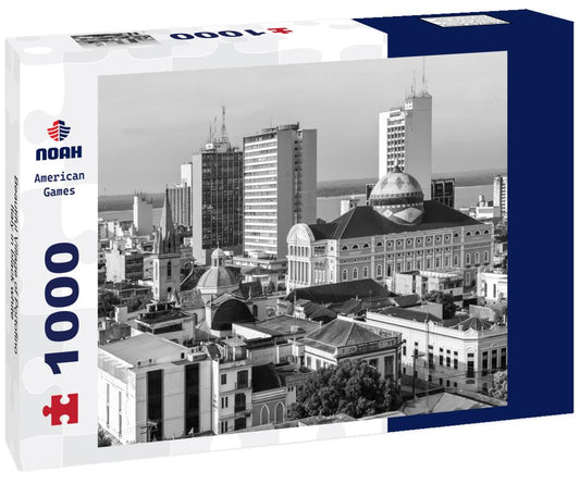 Noah Jigsaw Puzzle Beautiful Village of Portofino, Italy in black white 1000 pieces