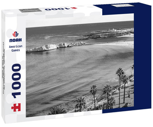 Noah Jigsaw Puzzle Nashville Tennessee TN Drone Skyline Aerial Panorama in black white 1000 pieces