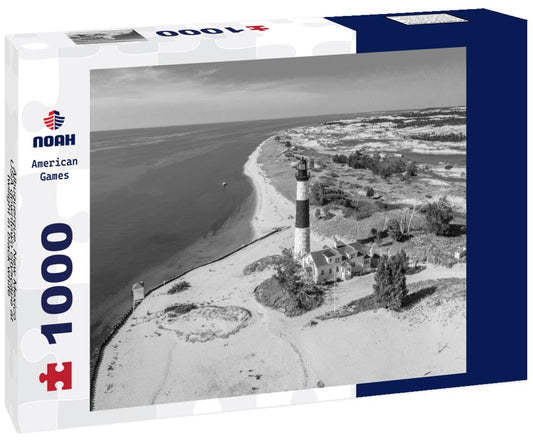 Noah Jigsaw Puzzle Albuquerque, New Mexico, USA downtown cityscape at twilight in black white 1000 pieces