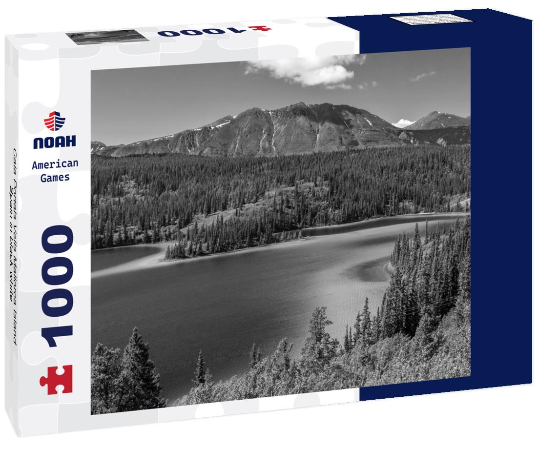 Noah Jigsaw Puzzle Cala Portals Vells Mallorca Island, Spain in black white 1000 pieces