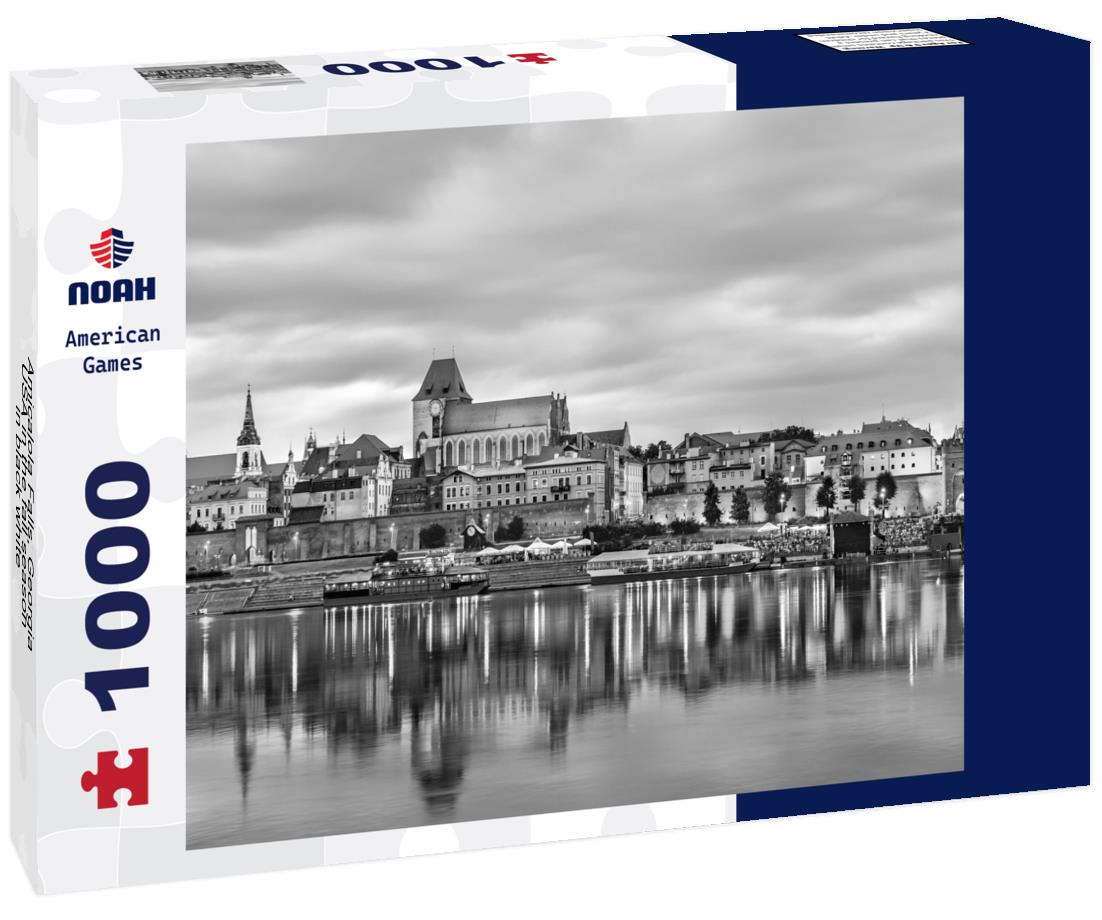 Noah Jigsaw Puzzle Amicalola Falls, Georgia, USA in the fall season in black white 1000 pieces