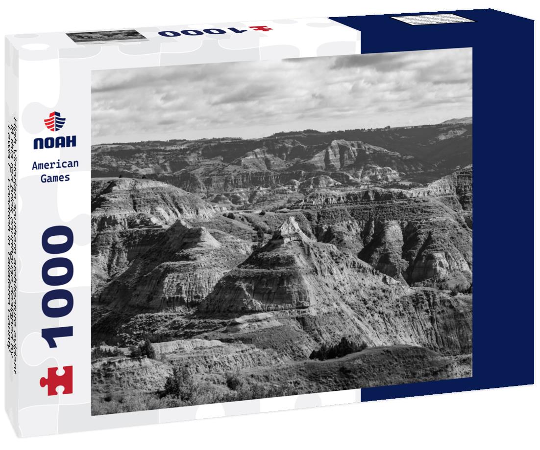 Noah Jigsaw Puzzle High Victorian southern architecture evident in this red brick courthouse designed by Lewis F. Goodrich in Taliaferro County, Crawfordville, Georgia in black white 1000 pieces