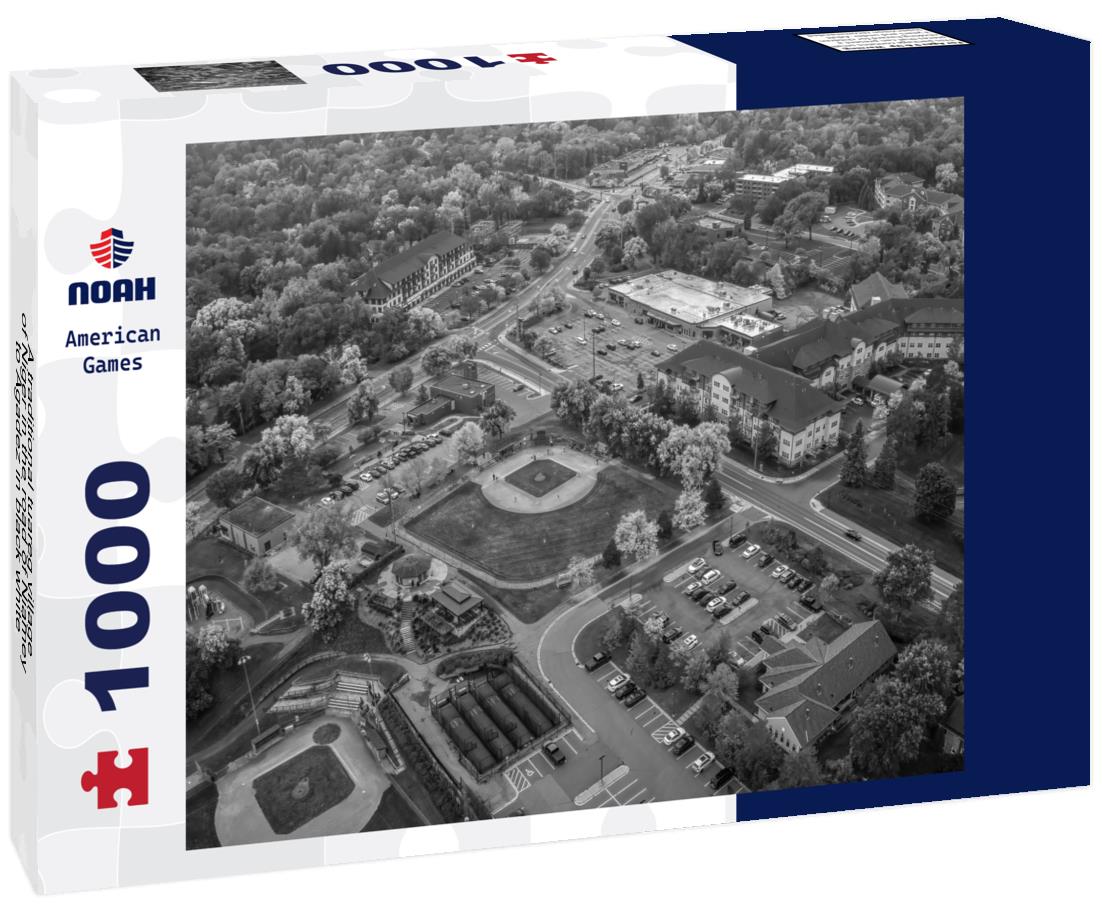 Noah Jigsaw Puzzle A traditional tuareg village of Niger in the road of Niamey to Agadez in black white 1000 pieces