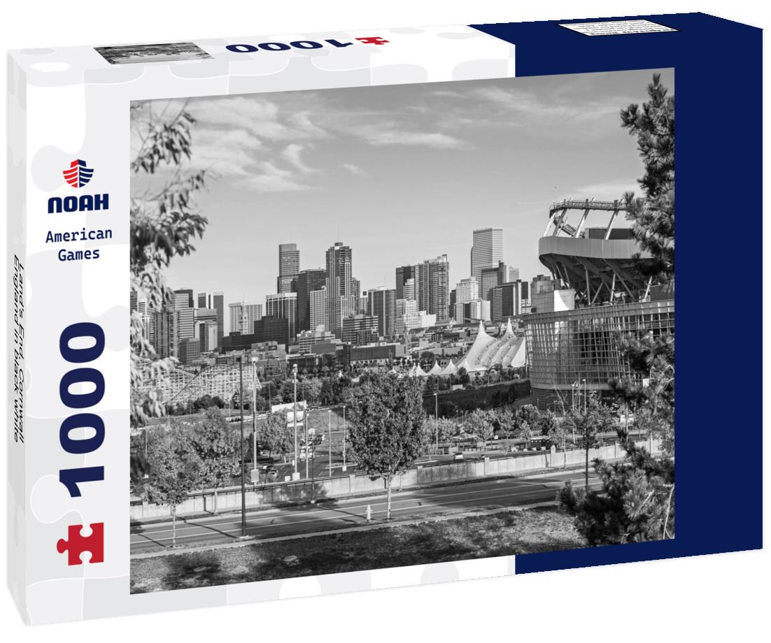 Noah Jigsaw Puzzle Land's End, Cornwall, England in black white 1000 pieces