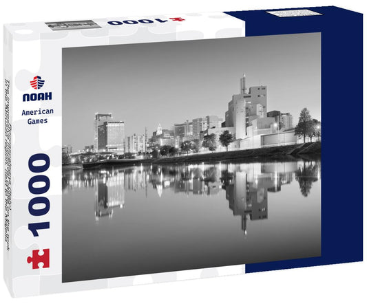 Noah Jigsaw Puzzle Roccascalegna (Italy) - The impressive medieval castle on the rock in the Abruzzo region, next to the Majella National Park, Province of Chieti in black white 1000 pieces