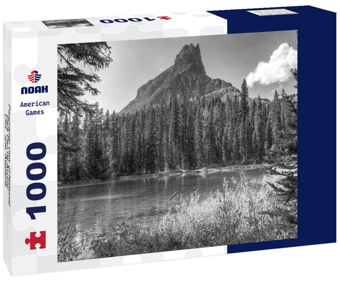 Noah Jigsaw Puzzle Panoramic view of National Park Pan de Azucar - Chañaral, Atacama - Chile in black white 1000 pieces