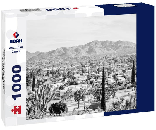Noah Jigsaw Puzzle Boston downtown financial district and city skyline in black white 1000 pieces