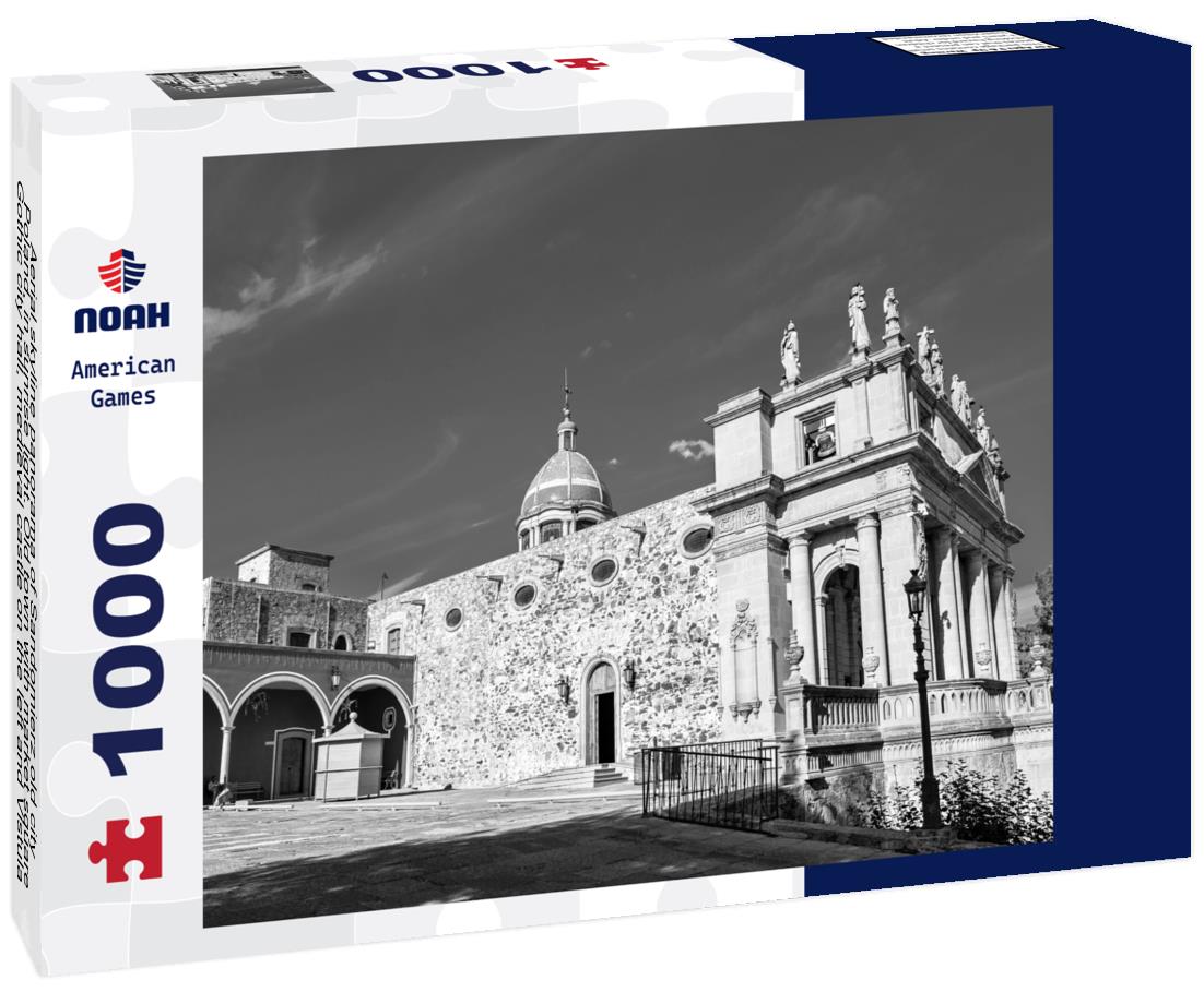 Noah Jigsaw Puzzle Calvary Temple in Lagos de Moreno, Jalisco, Mexico. in black white 1000 pieces