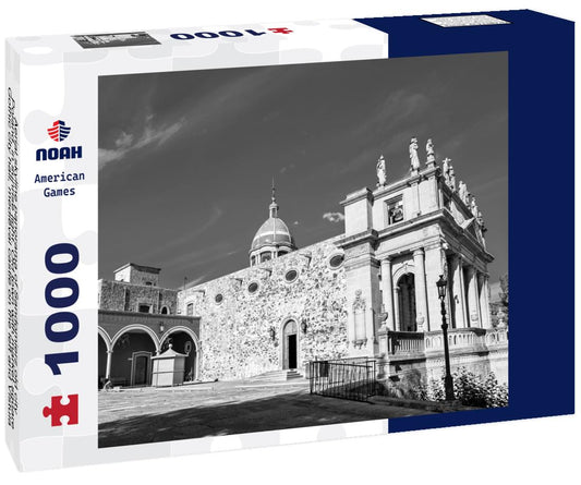 Noah Jigsaw Puzzle Calvary Temple in Lagos de Moreno, Jalisco, Mexico. in black white 1000 pieces