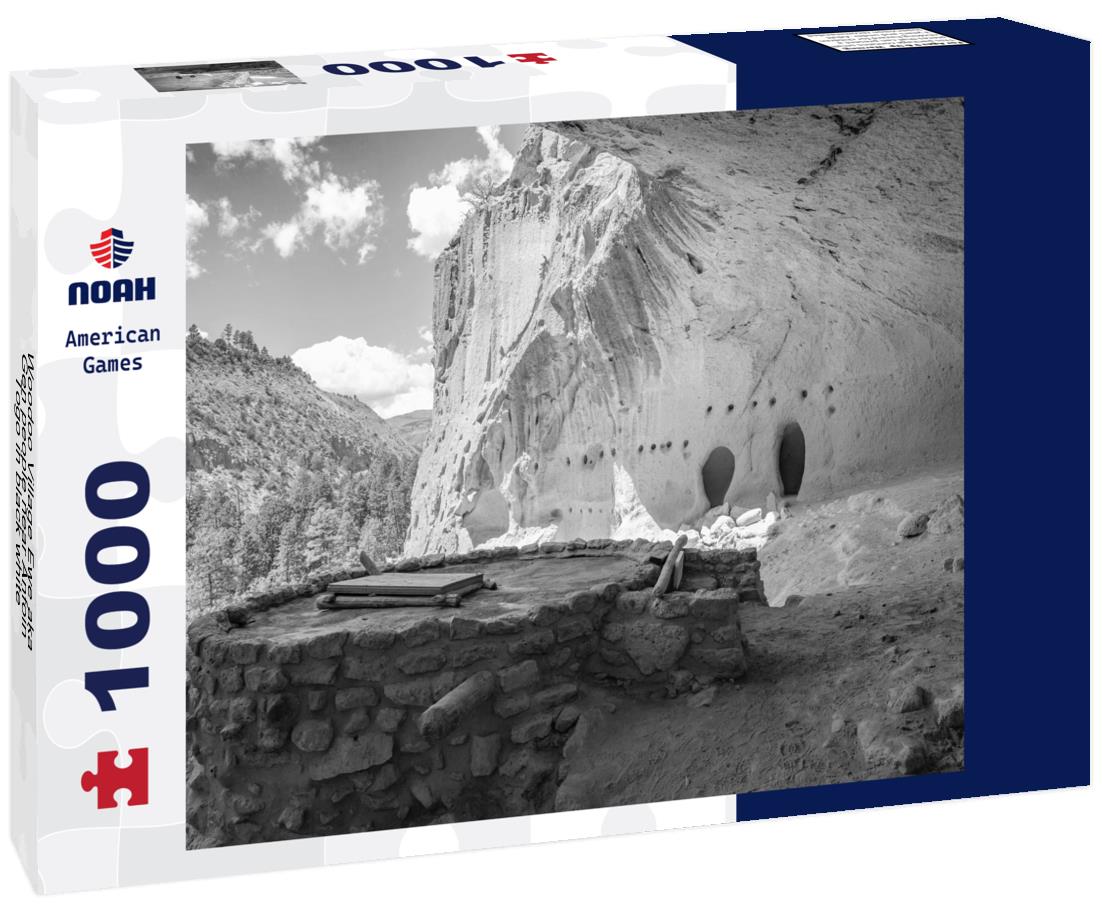 Noah Jigsaw Puzzle Woodoo Village Ewe aka Gen people near Anfoin, Togo in black white 1000 pieces