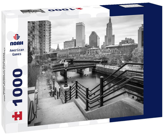 Noah Jigsaw Puzzle Outcrop of Limestone on Lake Winnipeg in black white 1000 pieces