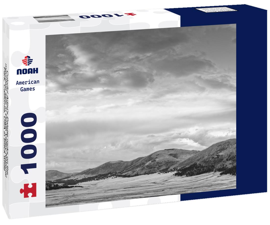 Noah Jigsaw Puzzle Colorful Artist's Palette rocks on the mountain side in Death Valley National Park, California, USA in black white 1000 pieces