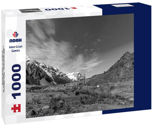 Noah Jigsaw Puzzle Albuquerque, New Mexico, USA downtown cityscape at twilight in black white 1000 pieces