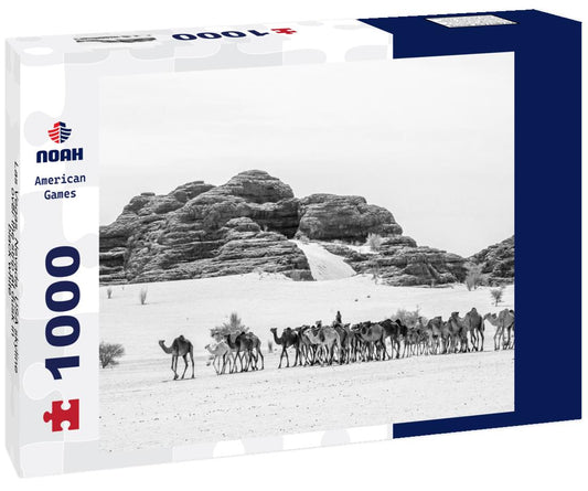 Noah Jigsaw Puzzle Las Vegas, Nevada, USA skyline over the strip at dusk in black white 1000 pieces