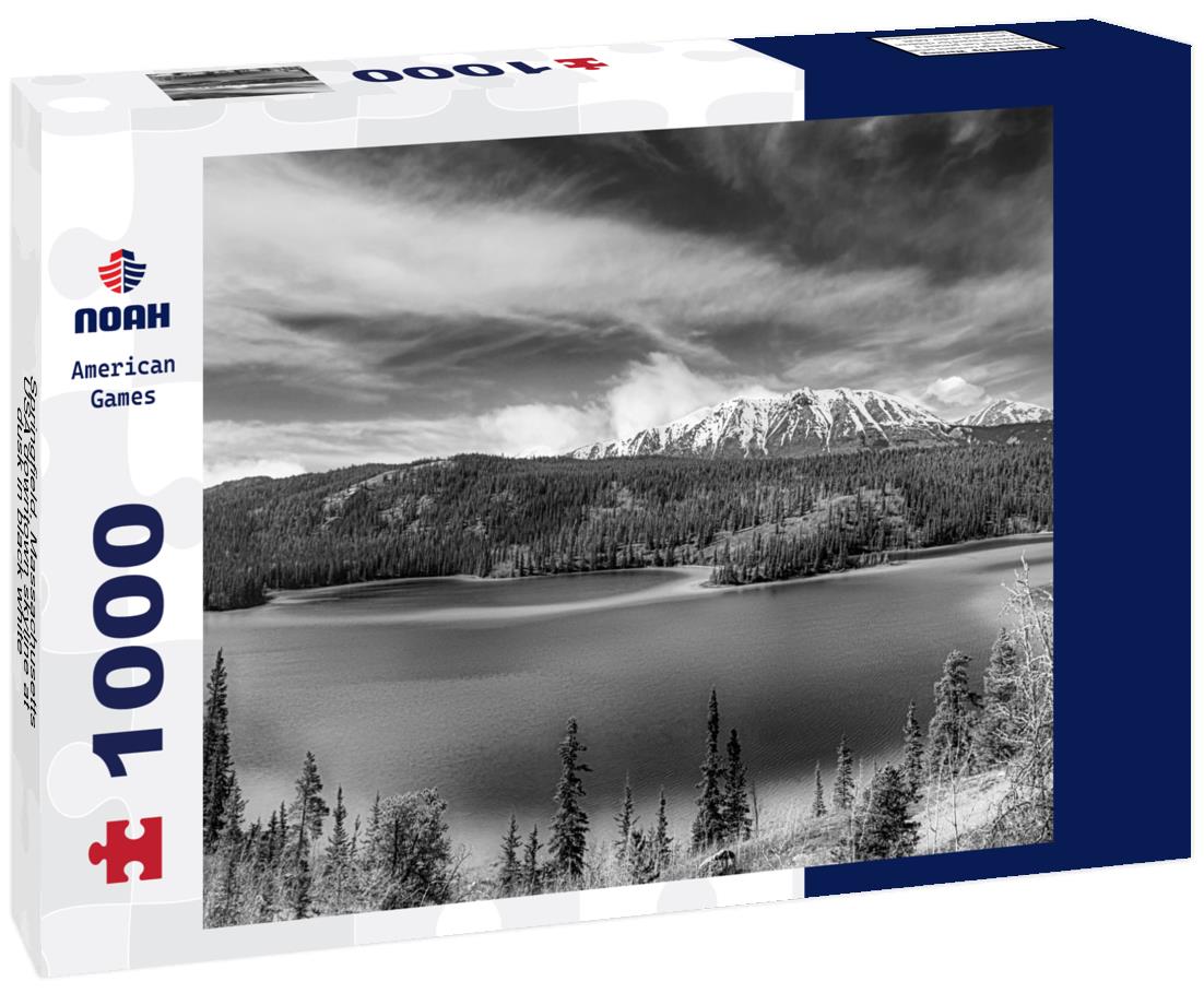 Noah Jigsaw Puzzle Springfield, Massachusetts, USA downtown skyline at dusk in black white 1000 pieces