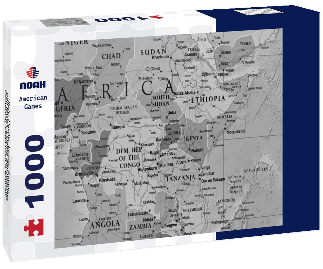 Noah Jigsaw Puzzle Italy, Puglia, Lecce, Lecce. Bell tower, Duomo dell'Assunta, cathedral, seen from a Roman theater in black white 1000 pieces