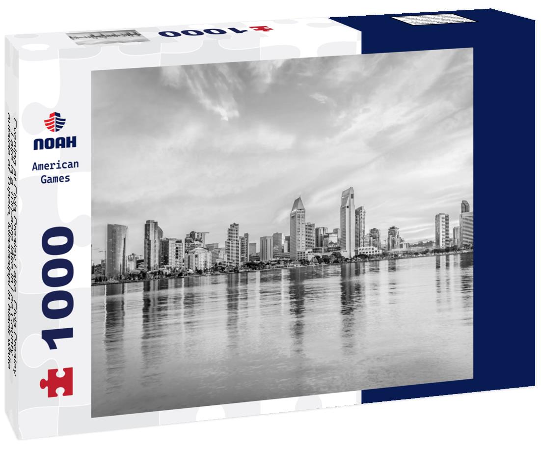 Noah Jigsaw Puzzle Evening at Elvis Presley Lake. Elvis Presley Lake is a 100-acre lake in Lee County, outside of Tupelo, Mississippi in black white 1000 pieces