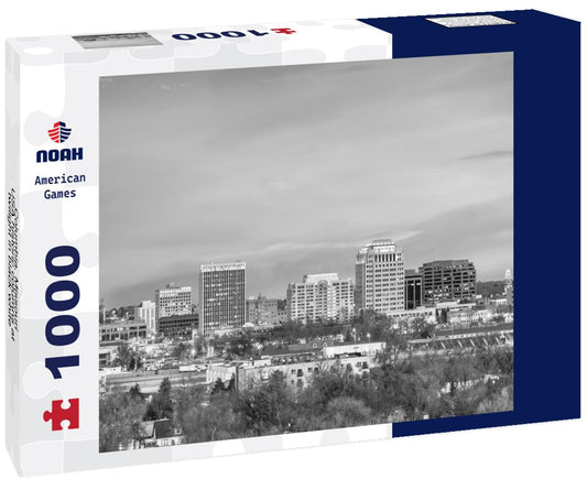 Noah Jigsaw Puzzle Columbia, Missouri, USA historic columns at twilight in black white 1000 pieces