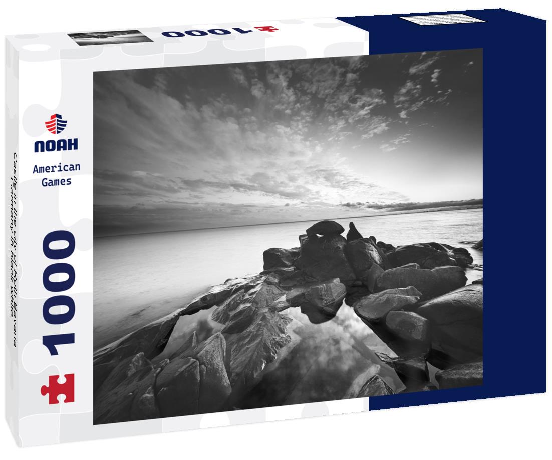 Noah Jigsaw Puzzle Castle in the city of Roth Bavaria Germany in black white 1000 pieces