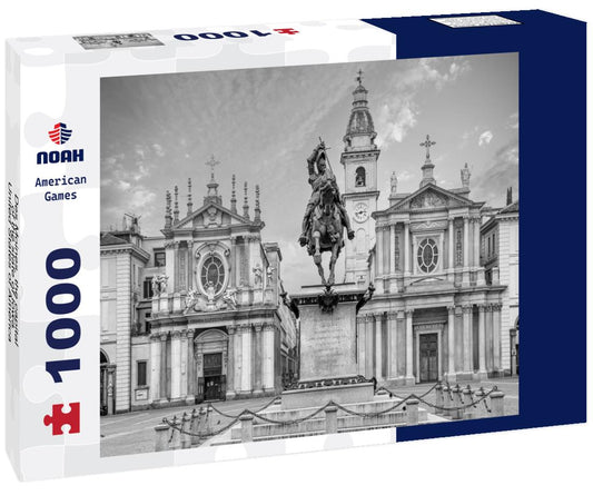 Noah Jigsaw Puzzle Des Moines, the capital of the state of Iowa, United States of America in black white 1000 pieces