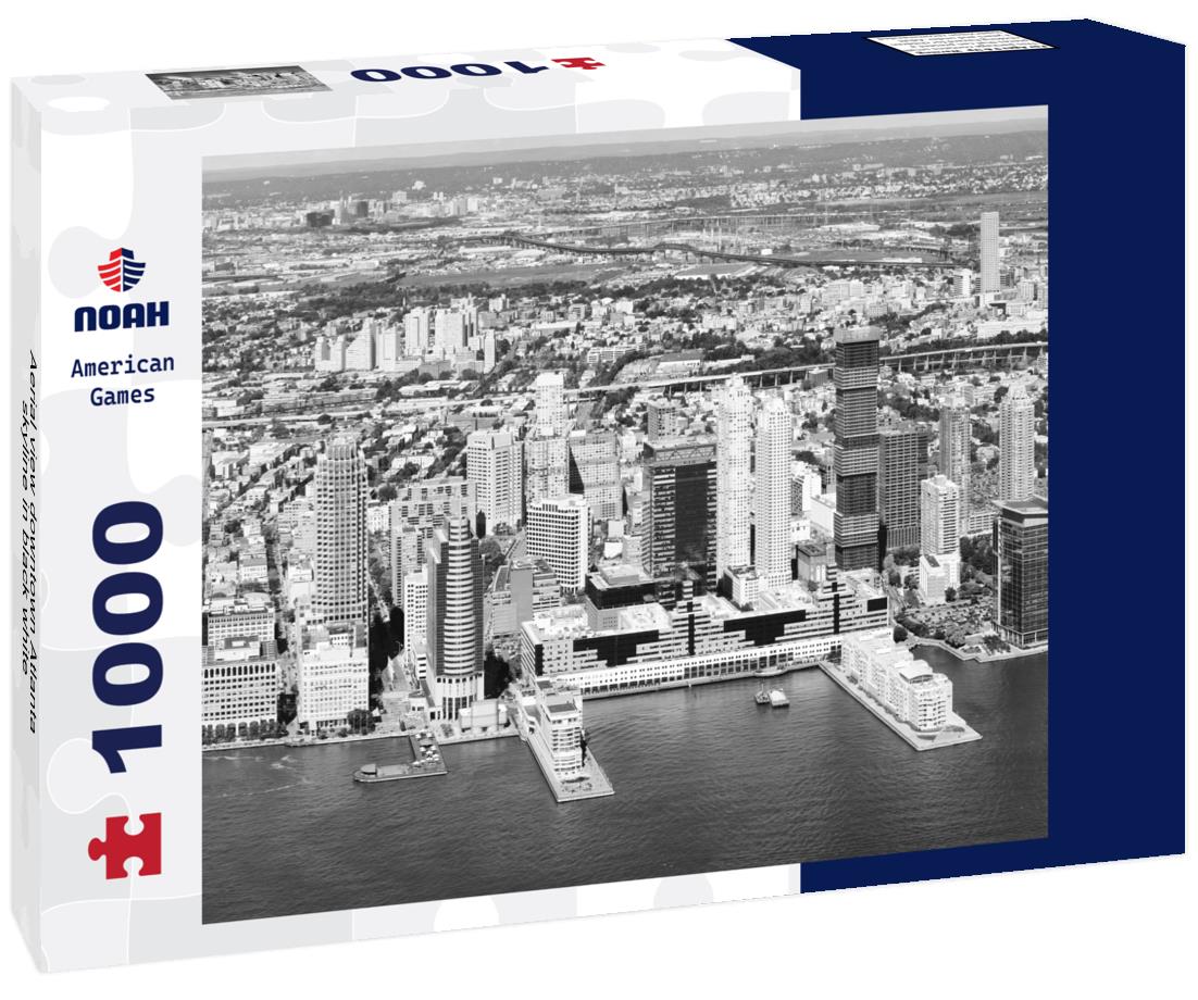 Noah Jigsaw Puzzle Aerial view downtown Atlanta skyline in black white 1000 pieces