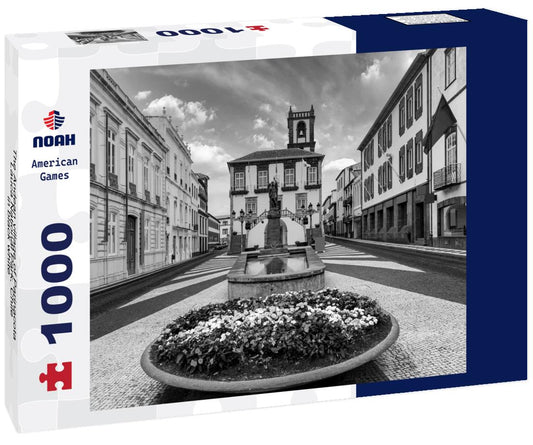 Noah Jigsaw Puzzle The Andean village of Parinacota, Lauca National Park, Chile in black white 1000 pieces