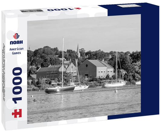 Noah Jigsaw Puzzle Ancient Native American Ruin in Cajon Unit, Hovenweep National Monument in black white 1000 pieces