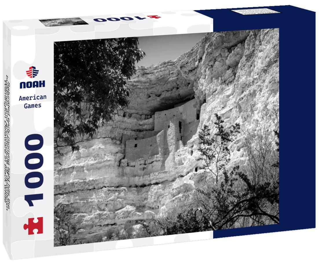 Noah Jigsaw Puzzle Saturated early morning light hits the buildings and architecture of downtown Wilmington Delaware in black white 1000 pieces