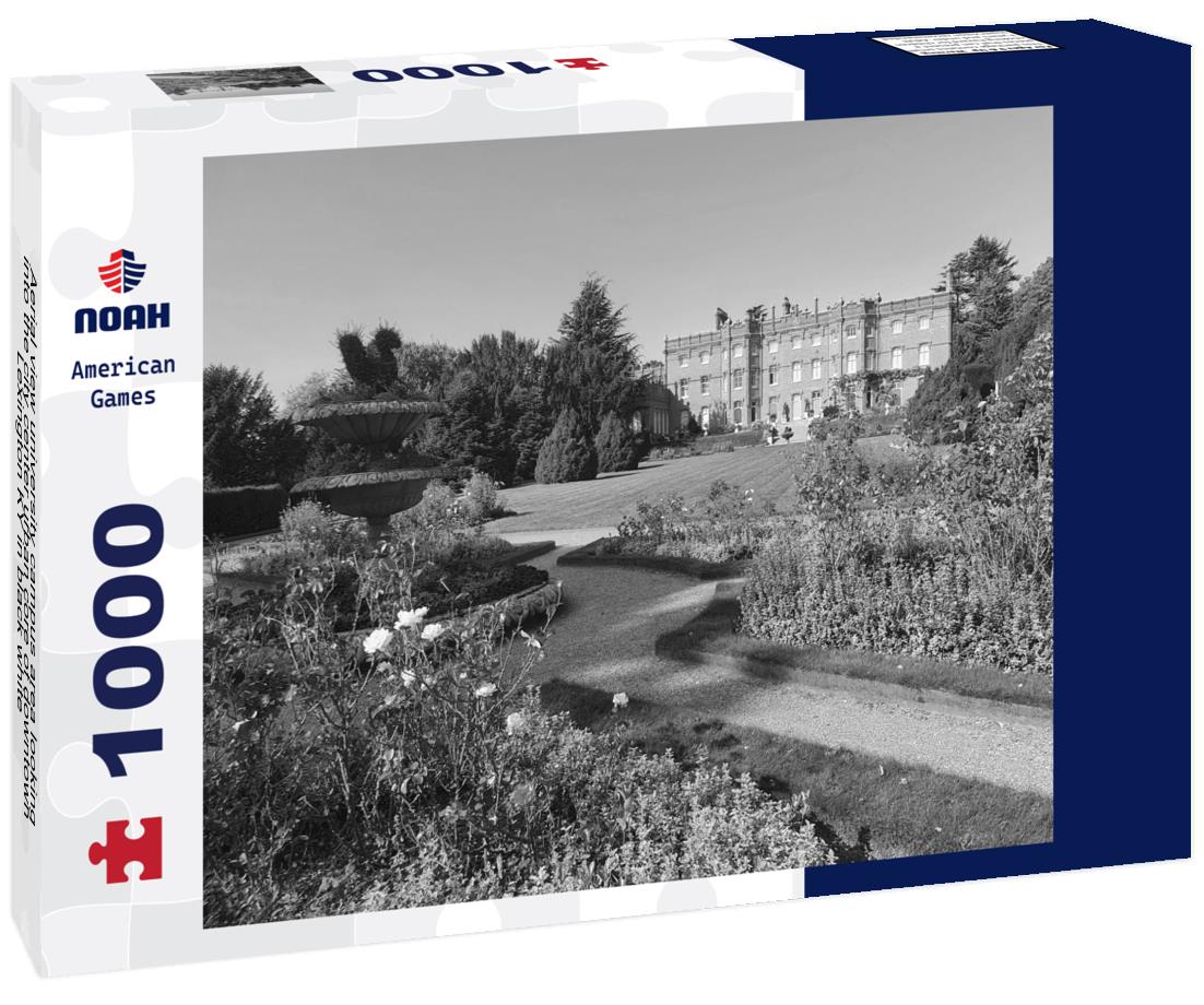 Noah Jigsaw Puzzle Aerial view university campus area looking into the city center urban core of downtown Lexington KY in black white 1000 pieces