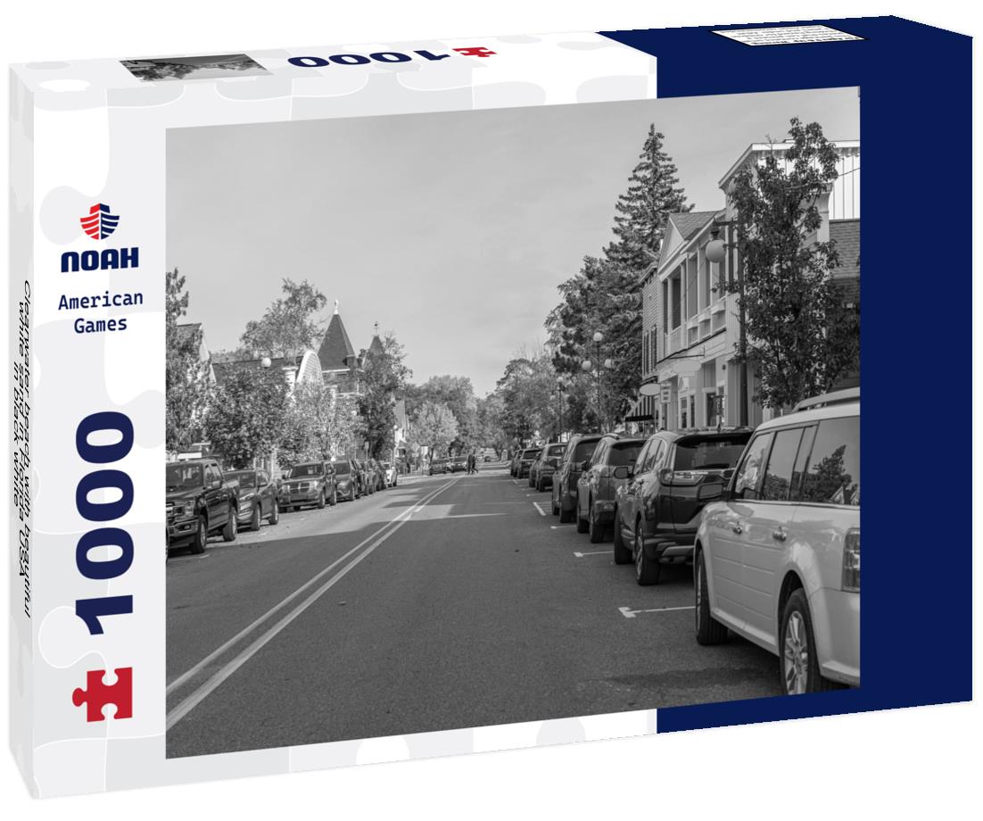 Noah Jigsaw Puzzle Clearwater beach with beautiful white sand in Florida USA in black white 1000 pieces