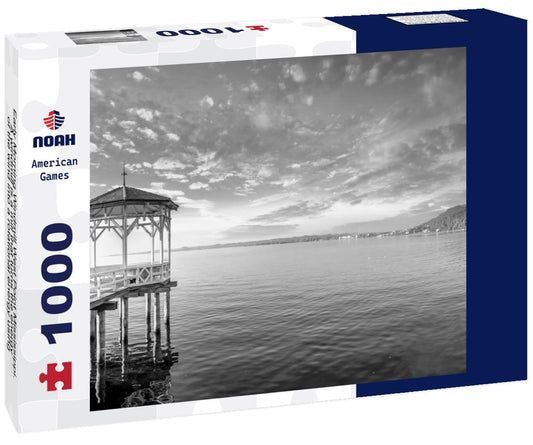 Noah Jigsaw Puzzle Early Morning Windmill West Point Mississippi. A windmill is a mill that turns the energy of the wind into a rotational energy using sails or blades in black white 1000 pieces