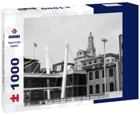 Noah Jigsaw Puzzle Memphis, Tennessee, USA Downtown Skyline Aerial in black white 1000 pieces