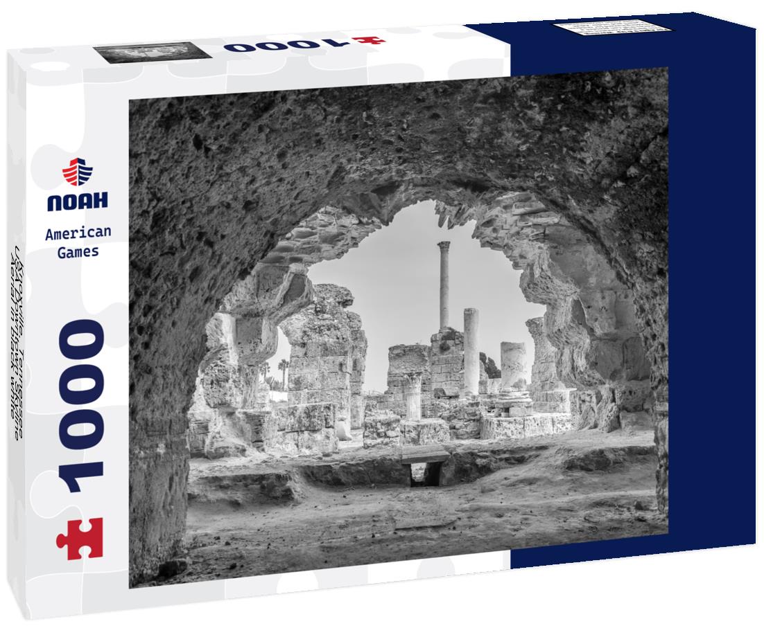 Noah Jigsaw Puzzle Knoxville, Tennessee, USA Downtown Skyline Aerial in black white 1000 pieces