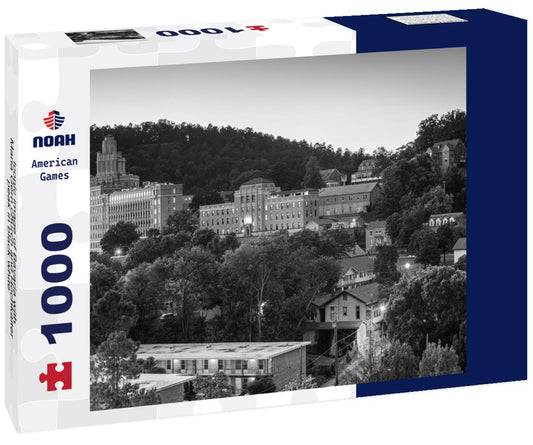 Noah Jigsaw Puzzle Iconic image of Bavaria with Maria Gern church and Hochkalter peak in black white 1000 pieces