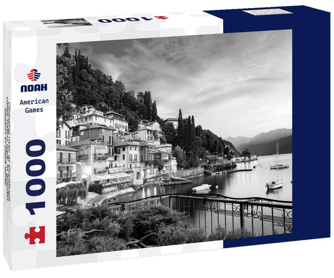 Noah Jigsaw Puzzle Charging river at Cuyahoga valley nation park. In autumn season in black white 1000 pieces