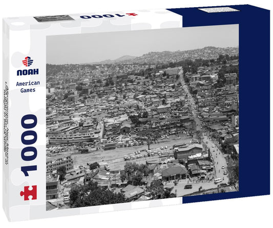 Noah Jigsaw Puzzle Albuquerque, New Mexico, USA downtown cityscape at twilight in black white 1000 pieces