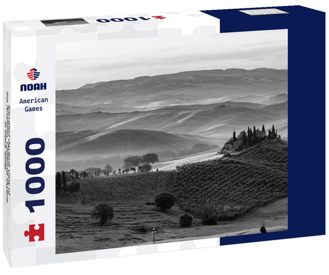 Noah Jigsaw Puzzle Elevated daytime view of the Anaheim, California skyline in black white 1000 pieces