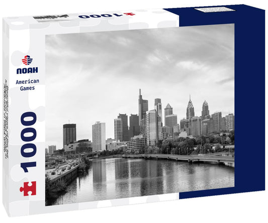 Noah Jigsaw Puzzle Beautiful views of the fall foliage from Stack Rocks in Arkansas in black white 1000 pieces