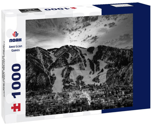 Noah Jigsaw Puzzle Lakeland, Florida, USA Cityscape at the town hall during dusk in black white 1000 pieces