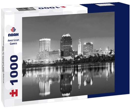 Noah Jigsaw Puzzle Springfield, Massachusetts, USA, Skyline. in black white 1000 pieces