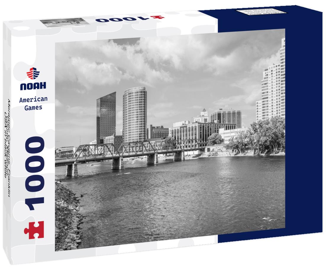 Noah Jigsaw Puzzle Meramec Caverns. Franklin County. Missouri. USA in black white 1000 pieces