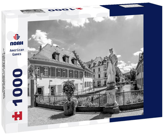 Noah Jigsaw Puzzle Antelopes crossing a path in Lake Mburo National Park, Uganda in black white 1000 pieces