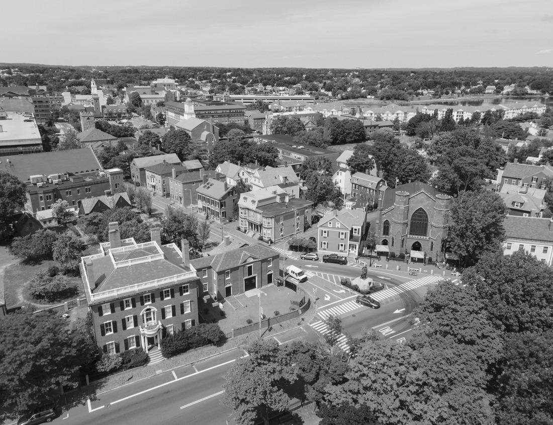Noah Jigsaw Puzzle Movies on the Grand River in Grand Rapids, Michigan at night in black white 1000 pieces