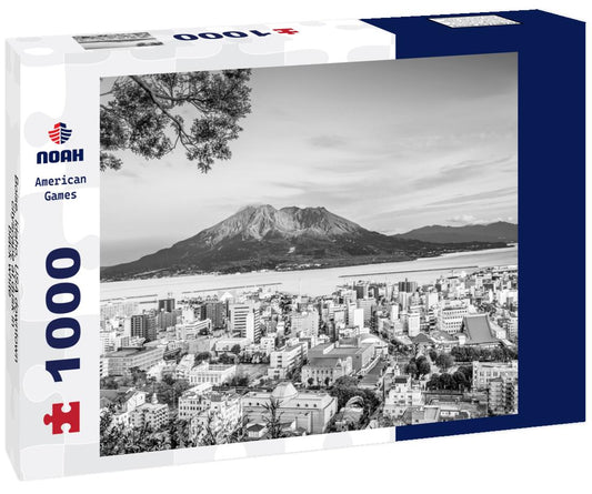 Noah Jigsaw Puzzle Boise, Idaho, USA downtown cityscape at dusk in black white 1000 pieces