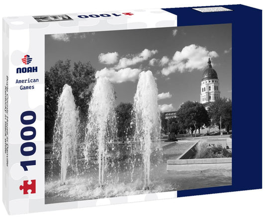 Noah Jigsaw Puzzle Boyle County House in Danville, Kentucky in black white 1000 pieces