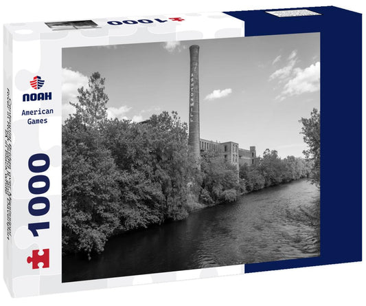 Noah Jigsaw Puzzle Centennial Bridge over Mississippi River in Rock Island IL and Davenport IA in black white 1000 pieces