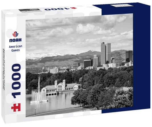 Noah Jigsaw Puzzle Aerial lift bridge in Duluth, Minnesota in black white 1000 pieces