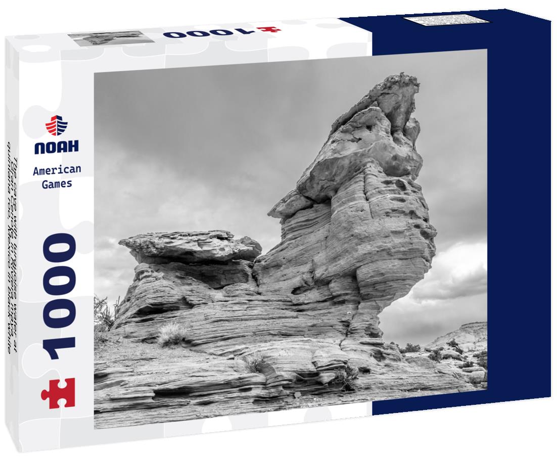 Noah Jigsaw Puzzle The Red Sphinx rock formation near Cassidy Arch in Capitol Reef National Park, Utah. in black white 1000 pieces