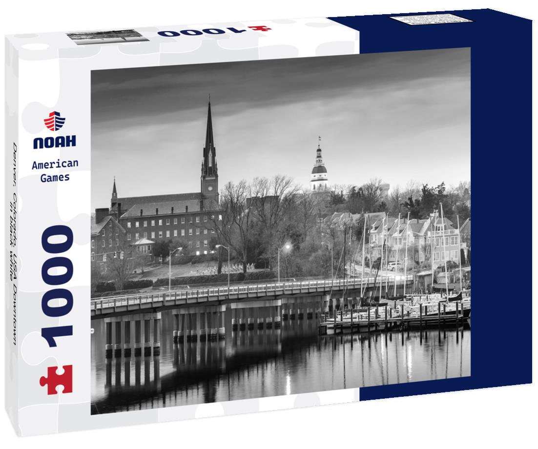 Noah Jigsaw Puzzle Denver, Colorado, USA Downtown in black white 1000 pieces