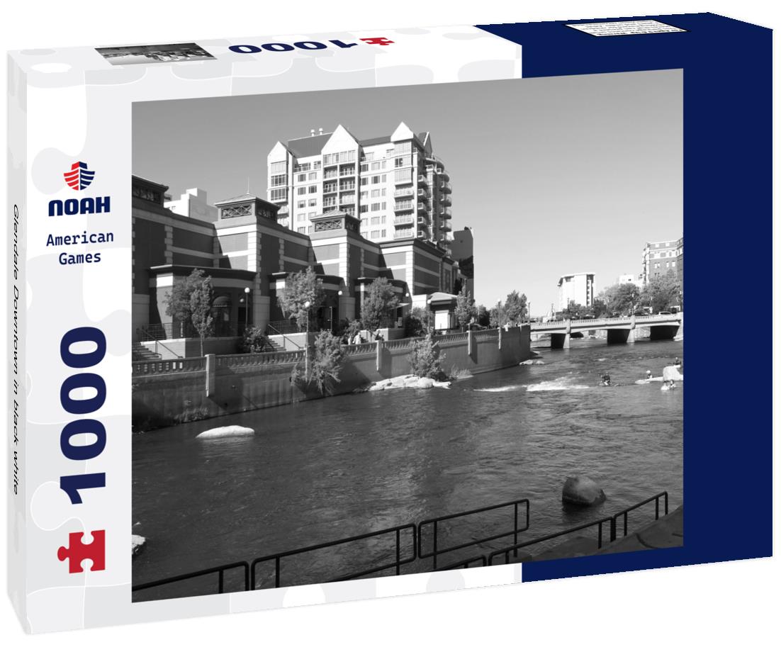 Noah Jigsaw Puzzle Glendale Downtown in black white 1000 pieces